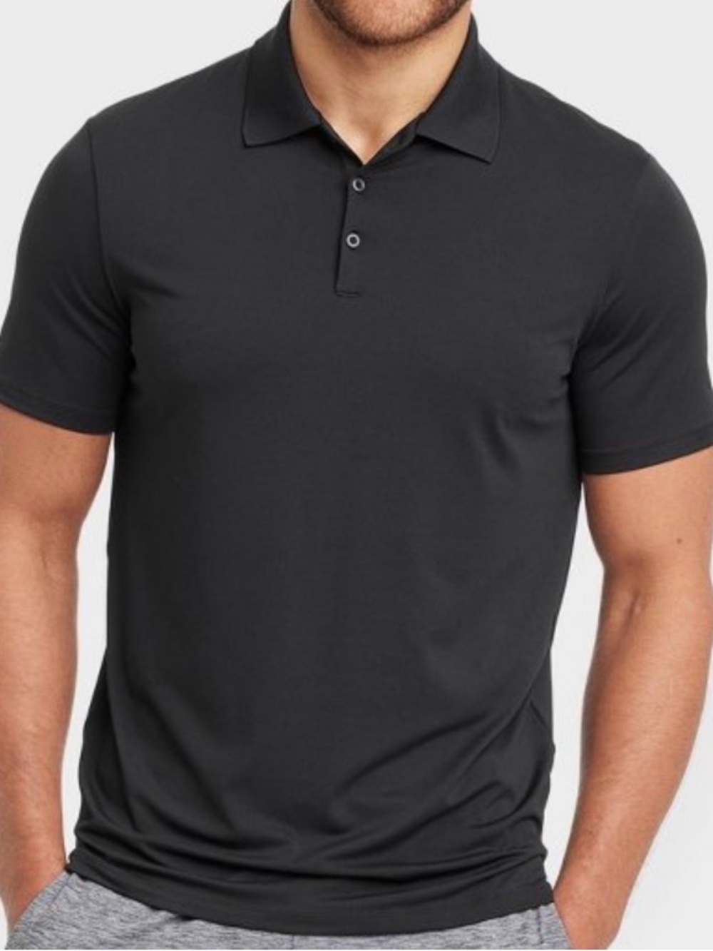 all in motion Men's Charcoal Black Polo